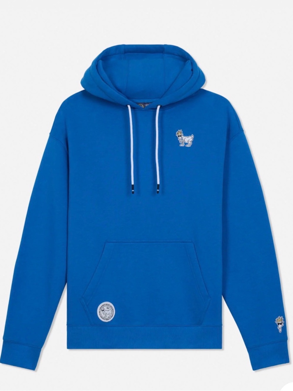 Blue Hoodie Sweatshirt with Small Embroidered Logo GOAT OG size M